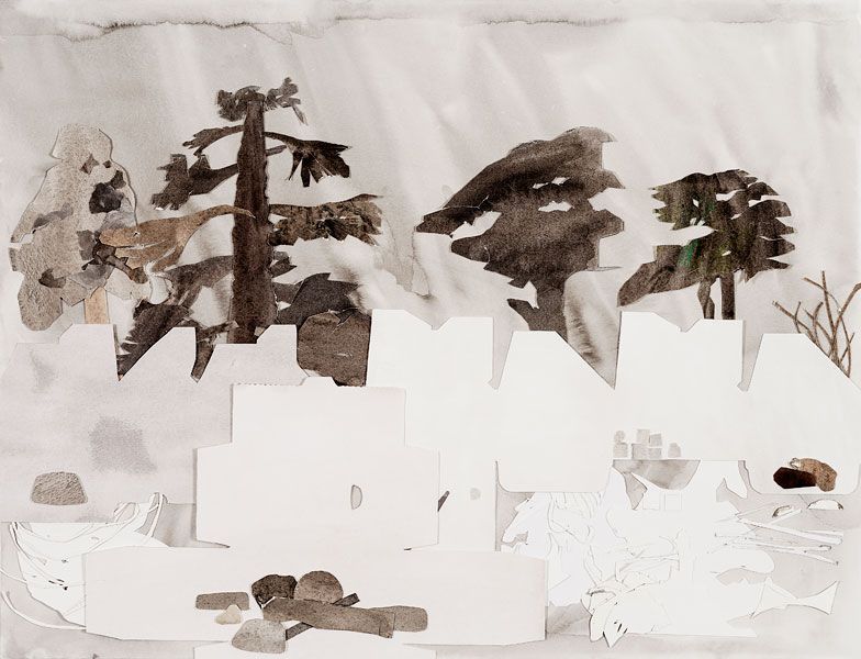 Gråväder, collage, 50 x 65 cm, 2013, foto: Nils Agdler